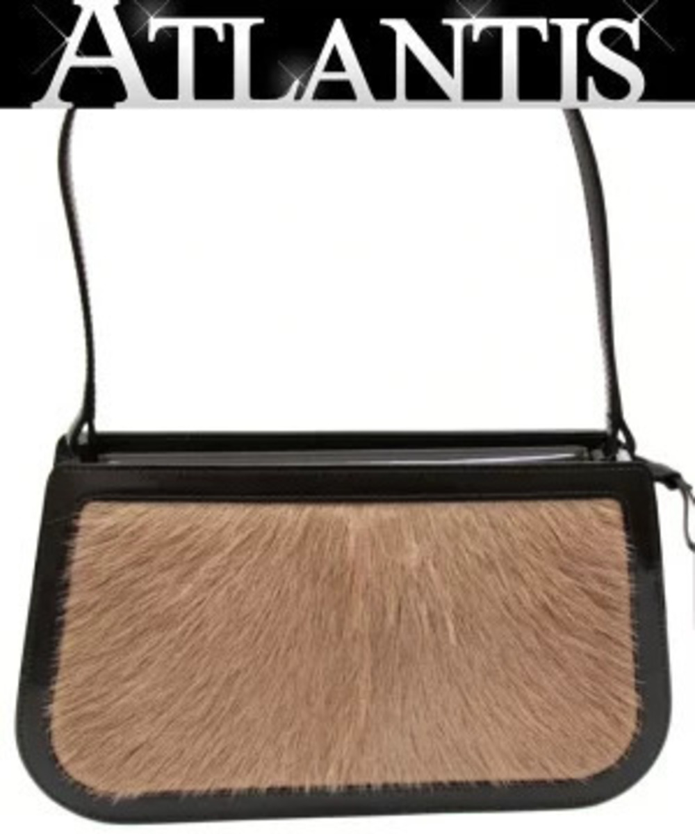Celine shoulder bag 2000s brown ponyhair fur